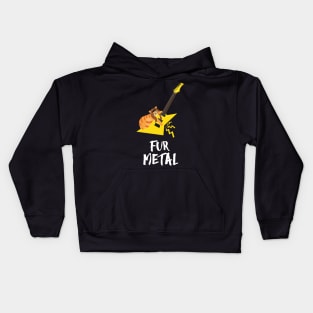 Retro Electric Guitar Cat | Funny Heavy Metal | Gift Ideas Kids Hoodie